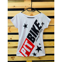 T-shirt damski Pit Bike biały