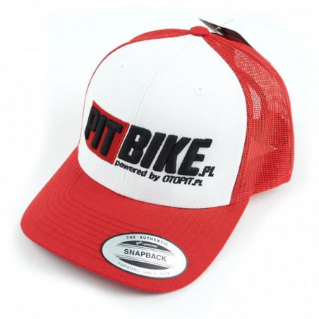 Czapka Trucker Pit Bike 3D White & Red