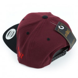 Czapka Snapback Pit Bike 3D Maroon & Black