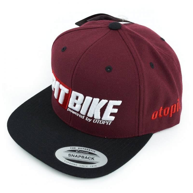 Czapka Snapback Pit Bike 3D Maroon & Black