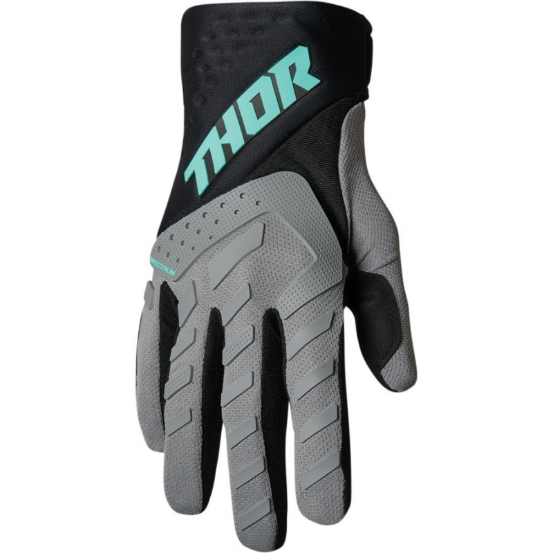 Rękawice Thor S22Y Spectrum gray/black/mint junior