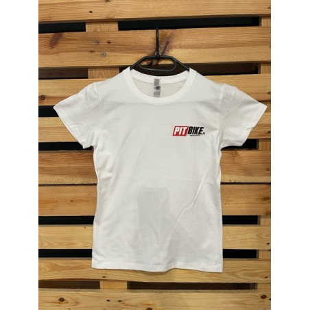 T-shirt Pit Bike white damski