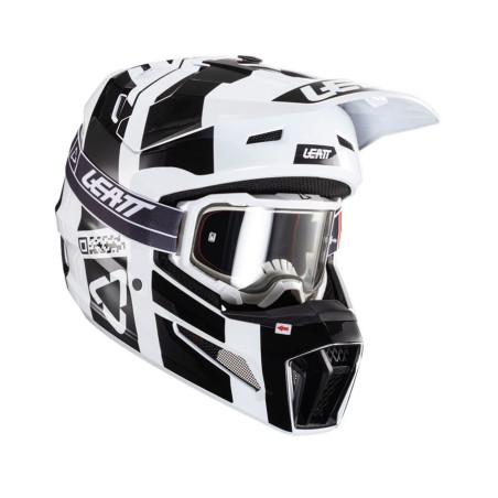 Kask Leatt 3.5 black/white + gogle Leatt 4.5